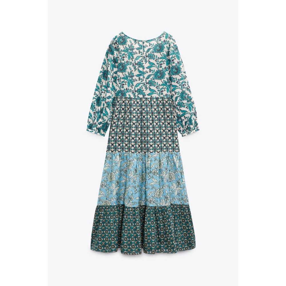 NWT ZARA BOHO PATCHWORK PRINT DRESS - Picture 11 of 13